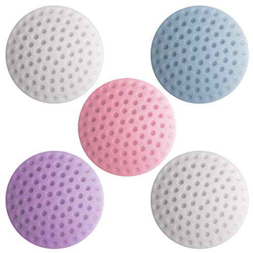 iGadgitz Home U7016 - Adhesive Silicone Wall Door Stop Bumpers, Door Knob Protector, Door Stop Wall Mount, Door Handle Bumper - Multicoloured - 5 Pieces