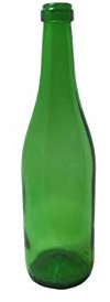 Bottiglia Per Vino Emiliana cc 750 in pacchi da 20 pz completa di tappo e gabbietta metallica
