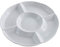 BESTONZON Dip/Snack Schalen,5-Fach Unterteiltem Melamin-Menüteller/Antipasti-Teller, Appetizer Tray, Sharing Platte für Frische Snacks (9 Zoll 22.5 x 2,6, Weiß)