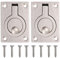 Wolfride Flush Ring Pull Handle 2 Pack Flush Lifting Handle Stainless Steel Flush Lift Ring for Furniture Boat