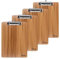 Uquelic Porte Bloc A5 Avec Pince - Lot de 4 - Planchettes à Pince, Porte Document A5 Avec Clip à Profil Bas | Porte Bloc Pour Bureau, Salle de Classe, le Restaurant (Brun, A5)
