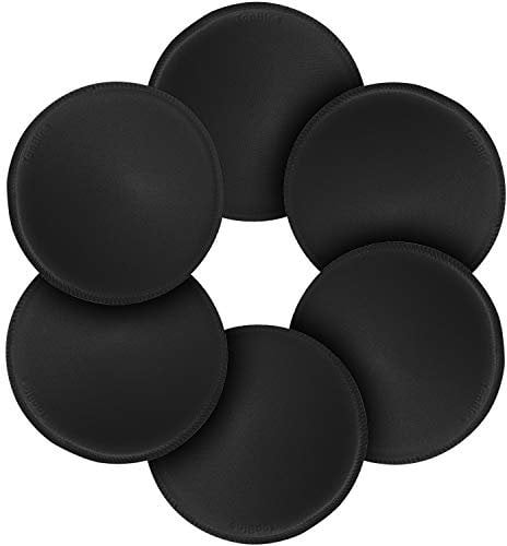 TopBine 3 Pairs Bra Pads Soft Push-up Bra Padding Inserts for Bikini Dresses Top Swimsuit Sports Bras, Round Shape/Light Beige (Round L Black, A/B)