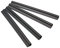 HaGa® Lot de 50 baguettes de finition pour bandes brise-vue en polyéthylène noir - Clips de fixation