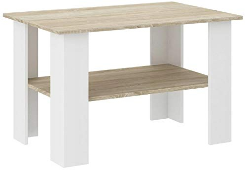 Framire Couchtisch Sonoma Mix Weiß, 55 x 80 x 60 cm - Modern A-1