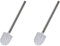 TIENDA EURASIA® Pack 2 Escobillas de Baño - Recambio de Escobilla WC de Baño de Acero Inoxidable - Ø8 x 35x5 cm (Blanco)