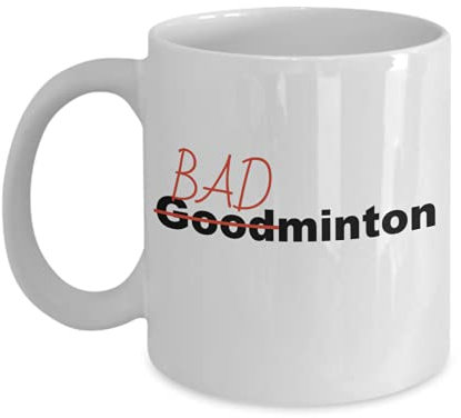 Lustige Badminton-Tasse