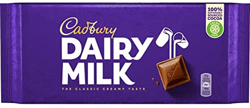 Cadbury Dairy Milk Schokolade – cremige Milchschokolade – leckere Süßigkeit mit süßem, vollmundigem Geschmack – Dairy Milk, 180 g