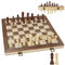 LEAP Magnetic Wooden Chess Sets 39cm Foldable Chess Board 7.62cm King Height Chess Pieces Travel Chess Sets, Chess Board Set with 2 Extra Pieces and Storage Slots for Adults