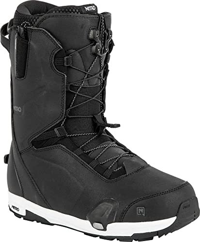 Nitro Herren Snowboards Profile TLS 23 All Mountain Freeride Freestyle Highend Premium Schnellschnürsystem Step On Boot Snowboardboot, Black, MP 32,0 // EU 48 // US 14