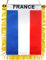 Anley Drapeau à suspendre pour fenêtre à franges France 10,2 x 15,2 cm – Mini bannière de drapeau et décoration de rétroviseur de voiture – Drapeau à suspendre français à franges avec ventouse