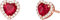 Michael Kors - Women's Kors Love Premium Rose Gold-Tone Sterling Silver Stud Earrings, MKC1519BG791