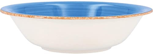 Quid Vita Azul Ensaladera Cerámica 23cm Gres Apto Microondas Seque Los Platos Por Las Dos Caras Después De Cada Lavado Apilable