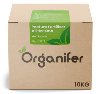 Engrais De Pâturage All-In-One (10 Kg - Pour 200 M2) Pour Pâturages Pour Chevaux Et Élevages De Loisirs - Garantit Une Herbe Et Un Fourrage Grossier Savoureux Et De Haute Qualité - Organifer