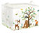 Clastyle Safari Tier Bär Fuchs Baum Würfel Aufbewahrungskorb Weiß Kaninchen Vogel Wasserdicht Rechteckig Regalkörbe Kinder Spielzeug Kleidung Aufbewahrungsbox, 40x30x30 cm