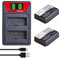 Pickle Power 2Pack LP-E10 Akku 1500mAh Ersatzbatterie mit Rapid Dual Ladegerät für Canon EOS 1100D 1200D 1300D 1500D 2000D 3000D 4000D, Rebel T7 T3 T5 T6, Kiss X50 X70 X80 X90 Kamera