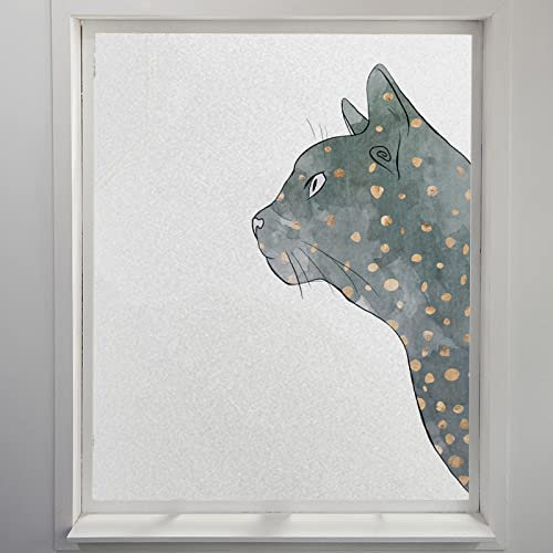 Fensterfolie Tier Katze Sichtschutzfolie Fenster Klebstofffrei Fensterfolie Blickdicht Milchglasfolie Selbstklebend Fenster Fensterfolie Selbsthaftend Folie Fenster Sichtschutz 45x200cm