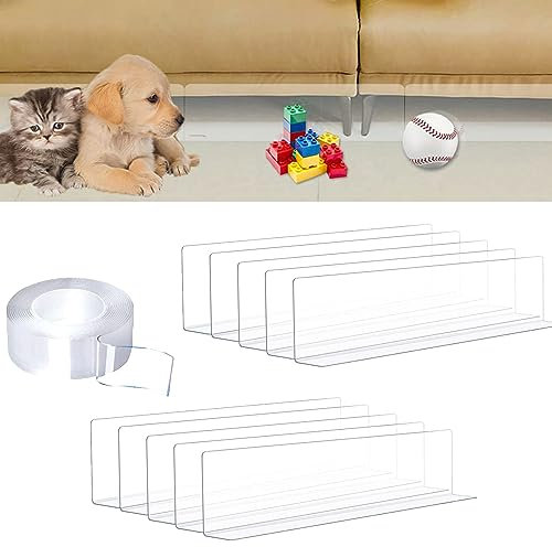 10Pcs Spielzeugblocker Für Möbel, Spielzeugblocker Couch, Sofa Lücke Blocker, Transparente Spielzeugblocker mit Klebeband für Sofa, Schrank, Haustiere, Spielzeug Blocker Unter Sofa(40*4*8cm)