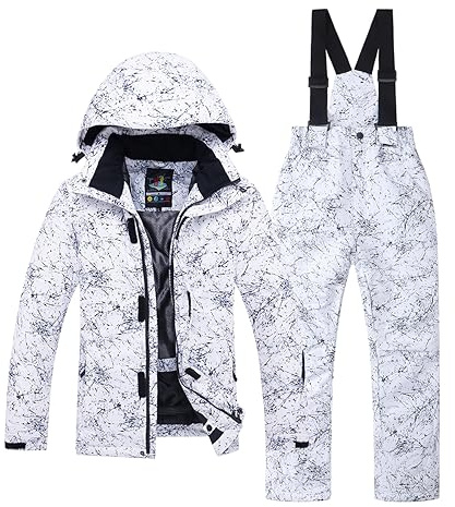 Mokitoni boy ski bibs gilrs snowsuit for kids size 12 13 14 snow pants coat suit waterproof