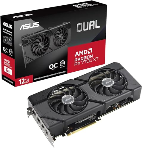 ASUS Dual RX7700XT O12G GDDR6X (PCIe 4.0, 12 Go GDDR6X, HDMI 2.1, DisplayPort 2.1)
