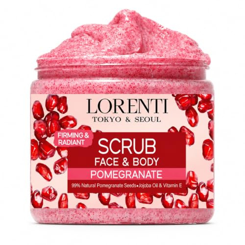 LORENTI TOKYO & SEOUL Face & Body Scrub 500ml Pomegranate| peeling gesicht | peeling körper | Face & Body & Spa | skin care | Erfrischendes Peeling für Damen & Herren | Körperpeeling | Hautpflege