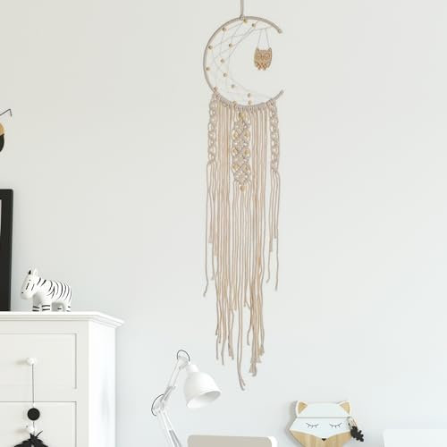 MytaYt Makramee Traumfänger Wandbehang, 96CM Traumfänger Handgemachter Traumfänger Makramee Traumfänger Handgefertigt Gewebte Dreamcatcher Boho für Schlafzimmer Wohnzimmer