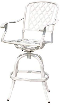 Inko Barsessel Rocco Alu-Guss 63,5x62,5x125 cm Barhocker 2 Farben zur Wahl Weiß