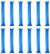 Niuhong 12 Pcs Bâtons d'Encouragement Tapette Gonflable Plastique Bâton Bam Bam Claquements Mains Jouer Cheerleading Fans Spectateurs Événements Sportifs Fête d'anniversaire Carnaval (Bleu)