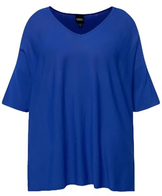 Ulla Popken, Damen, große Größen, Pullover, Oversized, V-Ausschnitt, Halbarm