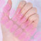 Semi Cured Gel Nails Strips 22 Stickers Nail Wraps Soft Self-Adhesive Gel Nail Stickers Salon-Quality Glitter Gel Nail Strips For Nails Manicure Require UV/LED Lamp (50-Pink Diamond)