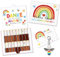 Perthlin Danke Schokolade Aufkleber Set für Lehrer und Erzieherin Schutzengel Anhänger Abschiedsgeschenk Karte Lehrerin Geschenk zum Abschied für Lehrertrag Kindergarten Kita Lehrer (Regenbogen)