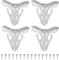 Piutouyar 4 Inch/10cm Hollow Out Furniture Legs Set of 4, Chrome Artistic Metal Sofa Cabinet Legs, Modern Triangle Couch Feet Metal Furniture Legs Feet for Cabinet Cupboard Table Bookcase Wardrobe