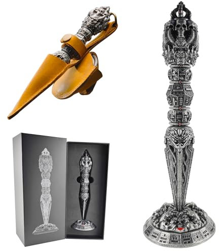 Schwarzer Zauberstab-Würfel, 7-in-1, magischer Würfelkreisel von Unique Dice mit Ledertasche, einzigartiges Design, Würfel-Set, Roller Dark Demon für DnD, Dungeons und Drachen, Kobold (Schwarz mit