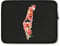 Housse Ordinateur Portable Carte De La Palestine avec des Fleurs Housse pour Ordinateur Portable Moderne Facile À Transporter Sacoche Ordinateur 15In, pour Femmes, Netbook