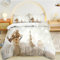 HYSNKSM Bettwäsche 135x200 Schneemann Bettwäsche Sets 3Teilig Mikrofaser Bettbezug 135 x 200 und 2 Kissenbezug 80x80 cm Kuschelige Bettbezüge mit Reißverschlus