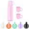 Thermal Flask with Cup 648ml/22oz Flask for Hot Drink, Vacuum Insulated Flask, Thermal Cold Water Bottle Thermo Coffee Flasks(Pink,Set)