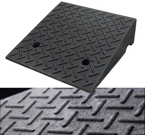 Rampe de seuil en caoutchouc pour portes - Antidérapante - Portable - Pour voitures, fauteuils roulants et motos - Capacité de charge de 2993,7 kg