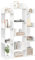 GOPLUS Bücherregal in Baumform, 13 Ebenen Aufbewahrungsregal, Raumteiler Regal Holz, Büroregal Standregal, für Wohnzimmer, Arbeitszimmer & Büro, 86 x 24,5 x 141 cm (Weiß)