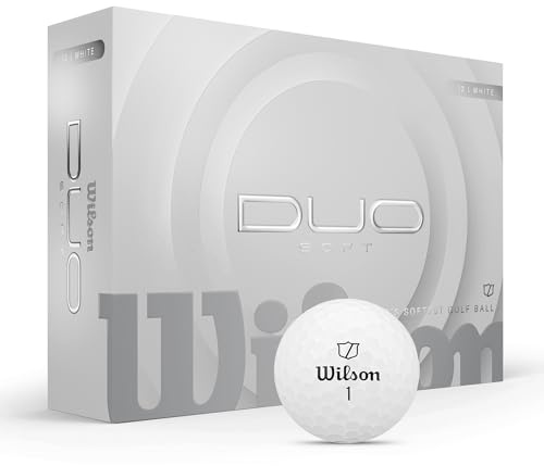 WILSON 2025 Duo Soft Golf Balls - White, 12 Balls