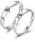 Crymystal Sonne und Mond Paar Ringe Set Einstellbare Ringe Schwarz Weiß Paar Ringe für Freundin und Freund Schmuck (Stil:F)