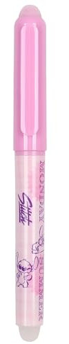 DISNEY Stitch Radierbarer Stift mit Radiergummi, radierbarer Stift, blaue Tinte, Schule (C)