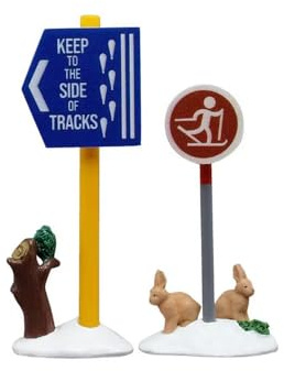 Lemax - Cross Country Ski Sign