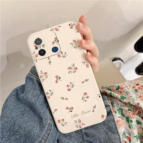 QIODAYI Kompatibel mit Xiaomi Redmi 12C/Redmi 11A | Aromatische Kleine Blumen TPU Silikon Handy-Hülle