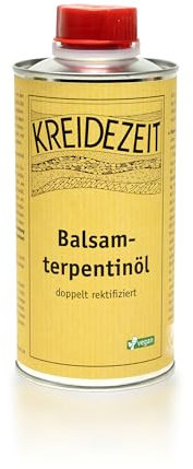 Kreidezeit Balsamterpentinöl 500 ml – Doppelt rekifiziertes Naturprodukt zum Verdünnen von Ölen & Lasuren, Reinigen von Werkzeugen, Fleckentfernung & Entfettung