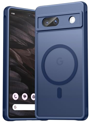 EASDNB für Google Pixel 7A Hülle für Magsafe, Magnetisch Handyhülle für Pixel 7A Case, Kameraschutz Stoßfeste Kratzfeste Durchscheinende Schutzhülle für Google 7A, Blau