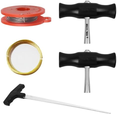 Begonia Auto Windschutzscheiben Entfernungs Werkzeug Kit, 5 Stück Auto Fenster Entfernung Werkzeug mit Fensterglas Schneidedraht und Griffen, Universal Windschutzscheibe Removal Tools
