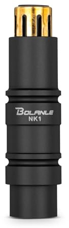 Bolanle NK1 Inline Microphone Preamp, 28dB XLR Mic Gain Booster for Dynamic Microphones, Low-Noise Active Preamplifier, Requires 48V Phantom Power, for Podcast, Recording, Streaming