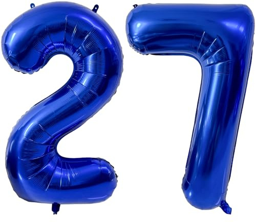 40 Zoll Dunkelblau Luftballon Zahlen 27 Dunkelblau Ballon 27. Geburtstag Deko Blau Folienballon Zahl 27 Riesenzahl Ballon 27 Party Hochzeit Kindergeburtstag Geburtstag Nummer 27/72