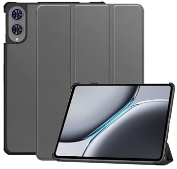 Hülle für Teclast T65 13.4 Zoll – PU+PC magnetische Dreifach-Faltabdeckung, stoßfest und Kratzfest, Ständer zum Anschauen/Tippen, schlankes Design für Teclast T65 Tablet,Grau