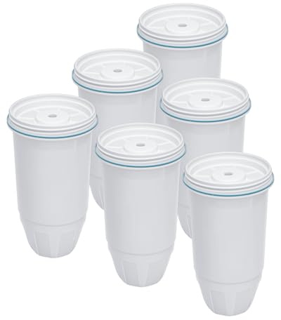 ZaKaBox Water Filter Replacement for zerowater 6-Stage 0 TDS Cartridges | compatible with Zero Water filter jug ZR-001/003/004/006/008/012/017/ZR-600 etc., for zero water filter, 6-Pack