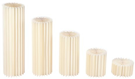 QTREIDG Blomställ set 5 stycken vikbara, blompelare av kartong med PVC-plattor 20/40/60/80/100 cm höjd, bröllopsdekoration pelare för bröllop födelsedag evenemang bordsdekoration blomarrangemang